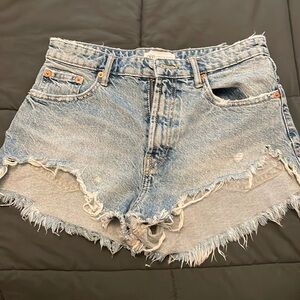 Zara denim cut off shorts